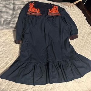 J. Crew embroidered dress